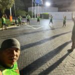 Team morning warm up session