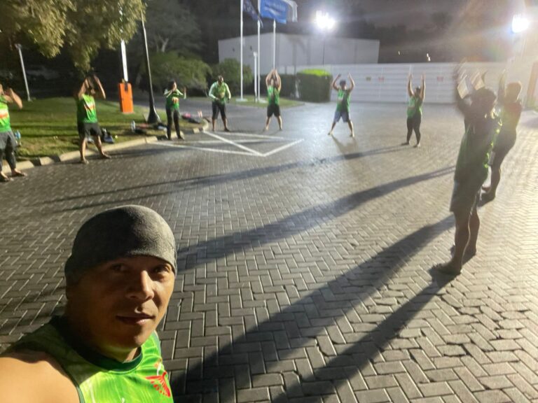 Team morning warm up session