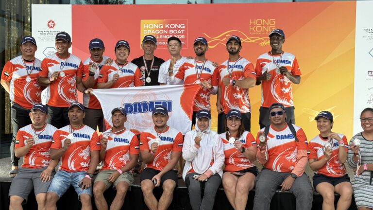 Desert Falcon and Damen Dragon Bring Home Silver on Day 1 of the Hong Kong Dragon Boat Challenge 2025!