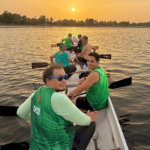 Desert Falcon in Dubai Creek Sunset