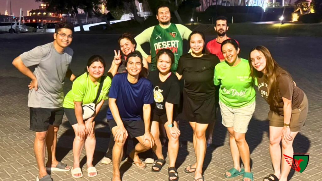 Desert Falcons crew after completing the 18 July 2026 evening training session.